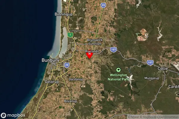 Burekup,Western Australia Satellite Map