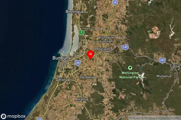 Waterloo,Western Australia Satellite Map