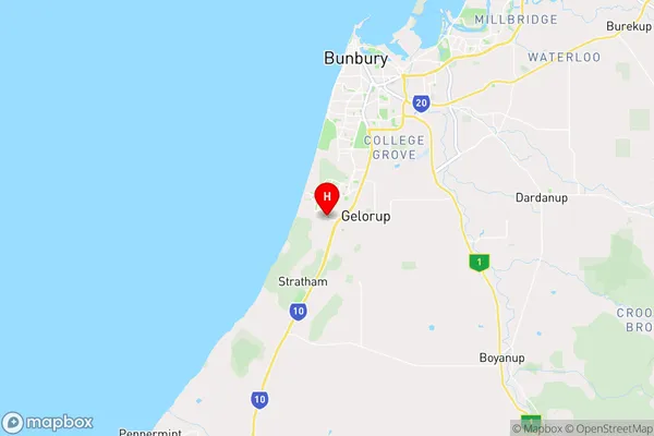 Dalyellup,Western Australia Area Map