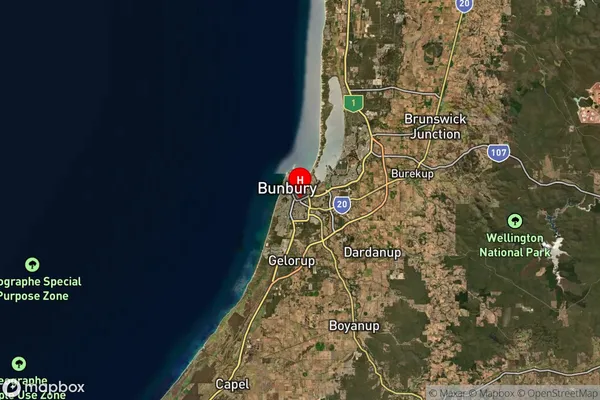 East Bunbury,Western Australia Satellite Map
