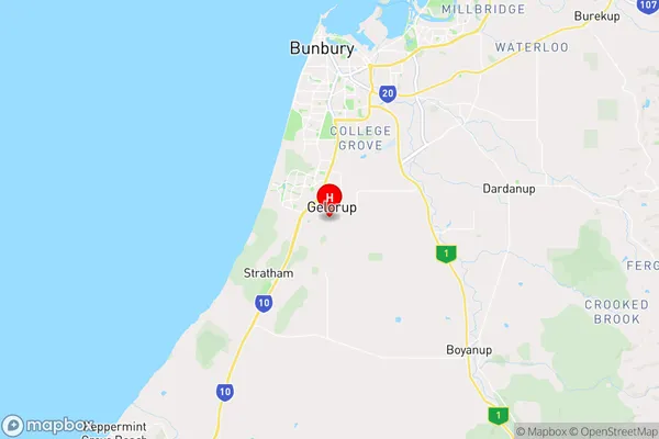 Gelorup,Western Australia Area Map