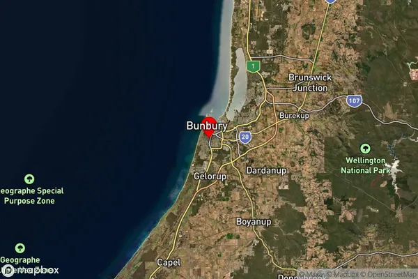 South Bunbury,Western Australia Satellite Map