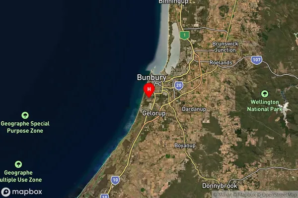 Usher,Western Australia Satellite Map