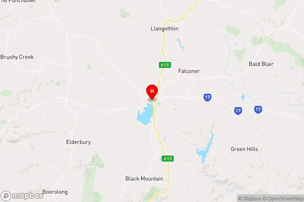 Guyra,New South Wales Area Map