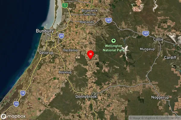 Ferguson,Western Australia Satellite Map