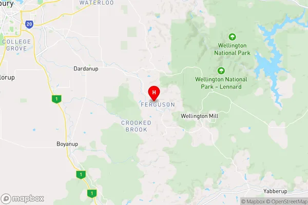 Ferguson,Western Australia Area Map