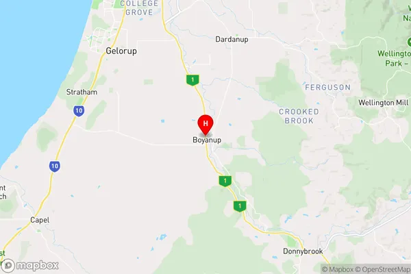 Boyanup,Western Australia Area Map