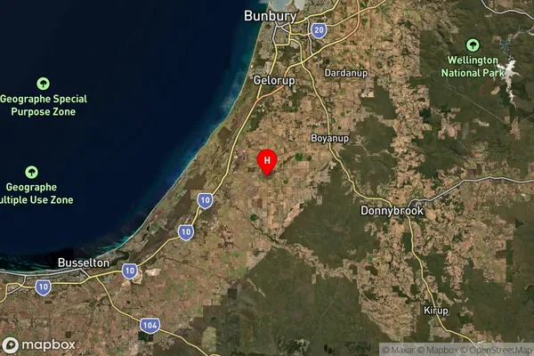 Elgin,Western Australia Satellite Map