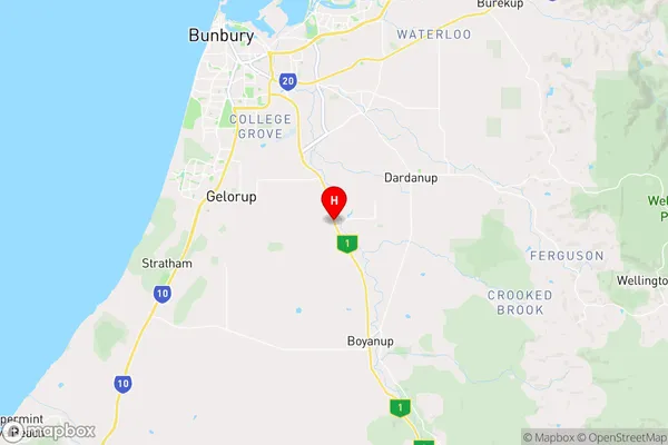 North Boyanup,Western Australia Area Map