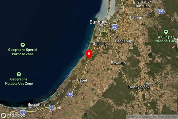 Stratham,Western Australia Satellite Map