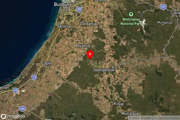 Argyle,Western Australia Satellite Map