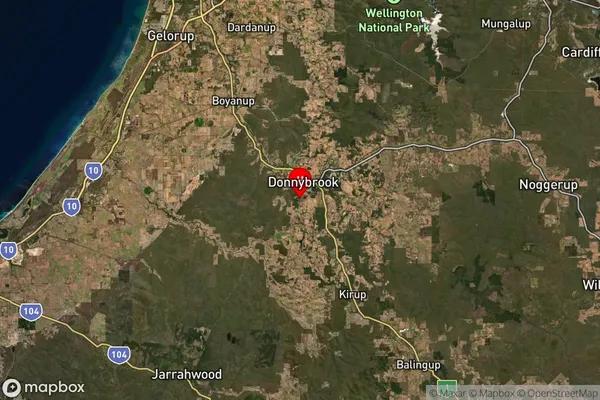Upper Capel,Western Australia Satellite Map