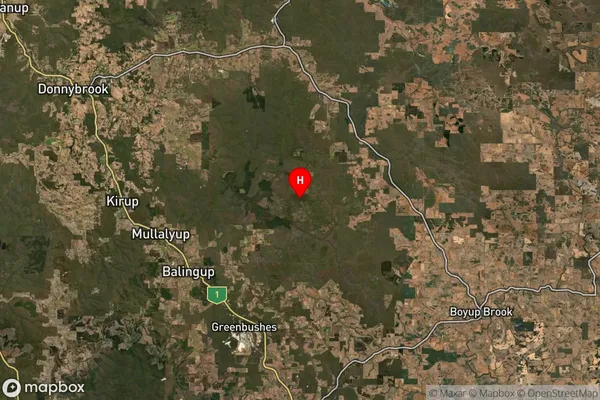 Wilga West,Western Australia Satellite Map