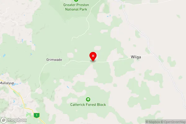 Wilga West,Western Australia Area Map