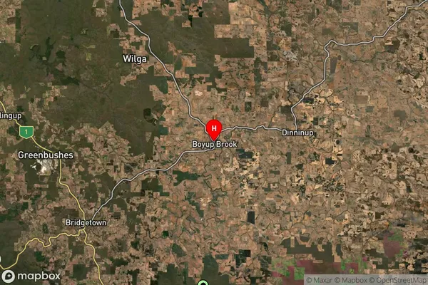 Boyup Brook,Western Australia Satellite Map