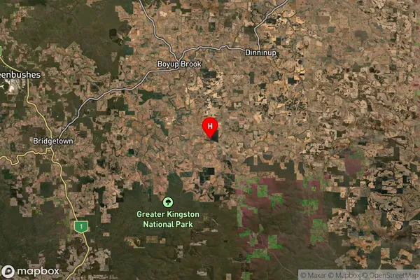 Mayanup,Western Australia Satellite Map