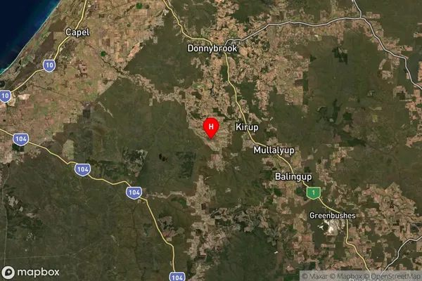 Brazier,Western Australia Satellite Map