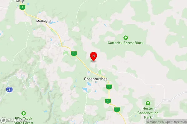 North Greenbushes,Western Australia Area Map