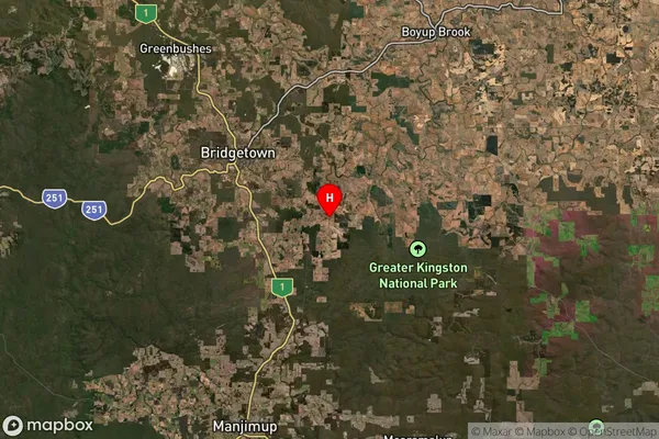 Sunnyside,Western Australia Satellite Map