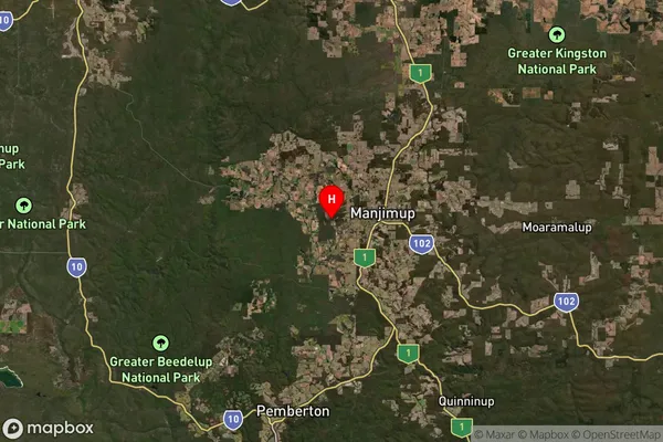Deanmill,Western Australia Satellite Map