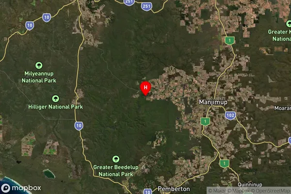 Glenoran,Western Australia Satellite Map