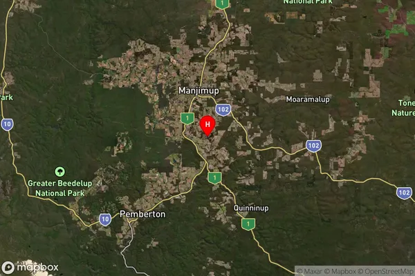 Middlesex,Western Australia Satellite Map