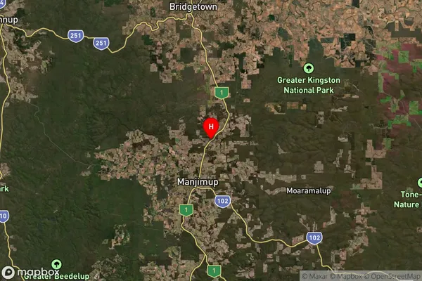 Palgarup,Western Australia Satellite Map