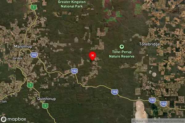 Perup,Western Australia Satellite Map