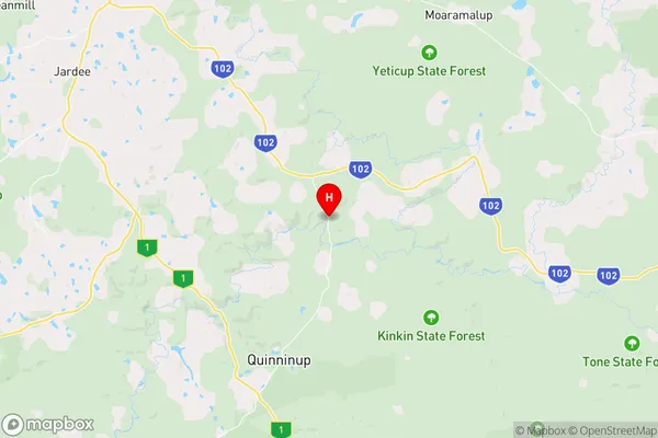 Upper Warren,Western Australia Area Map