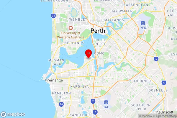 Applecross North,Western Australia Area Map