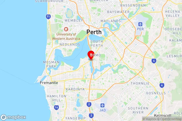 Canning Bridge Applecross,Western Australia Area Map