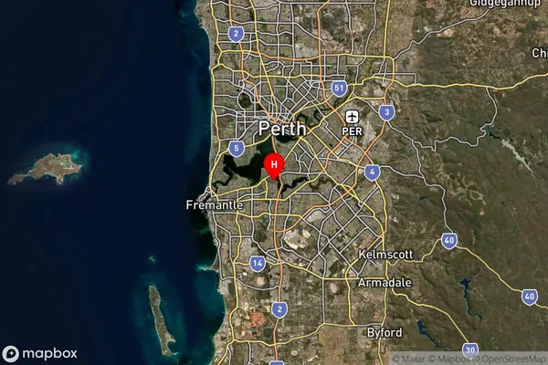 Mount Pleasant,Western Australia Satellite Map