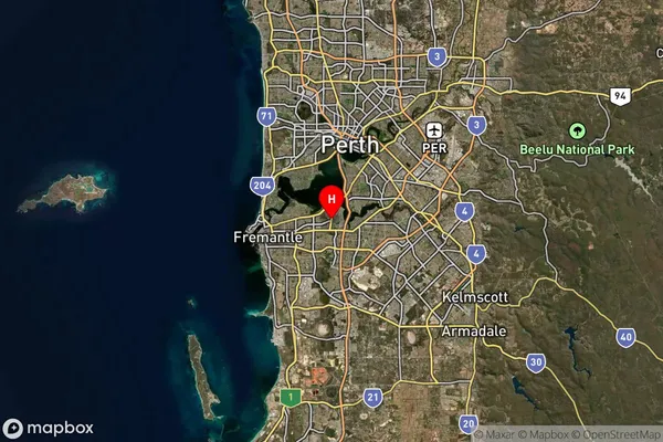 Booragoon,Western Australia Satellite Map