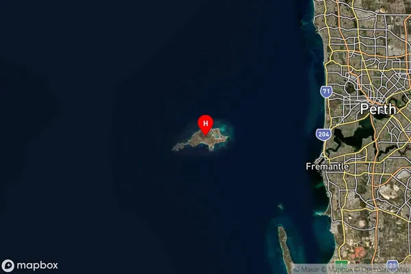 Rottnest Island,Western Australia Satellite Map