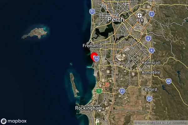 Coogee,Western Australia Satellite Map