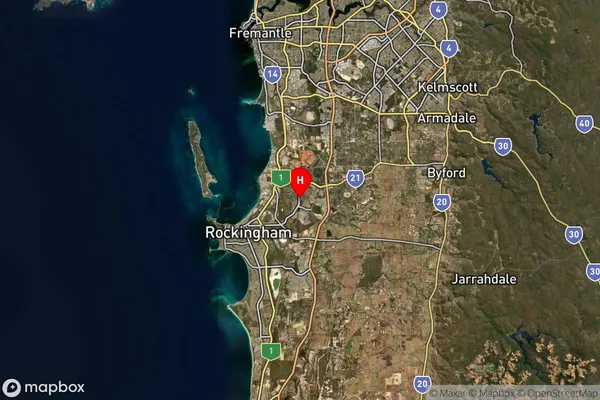 Kwinana Town Centre,Western Australia Satellite Map