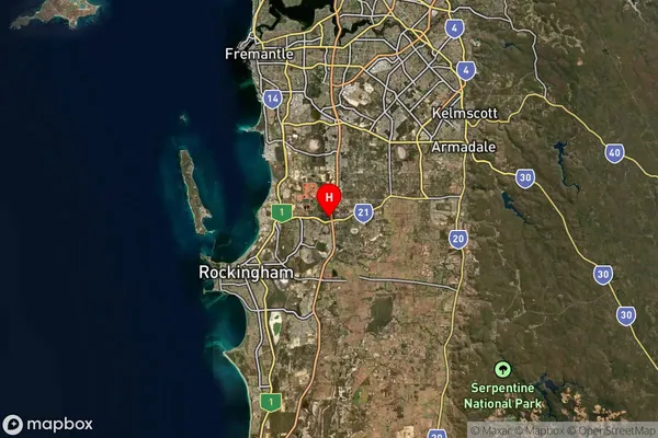 The Spectacles,Western Australia Satellite Map