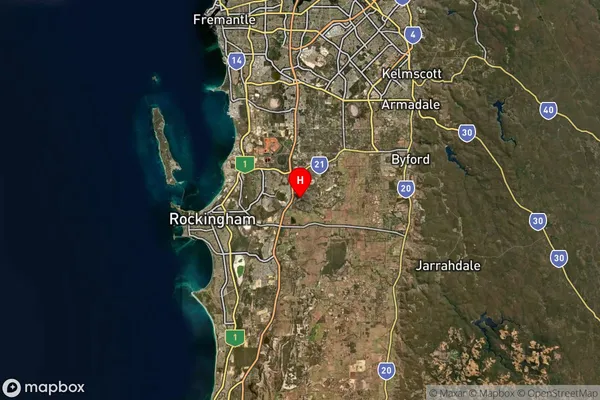 Wellard,Western Australia Satellite Map