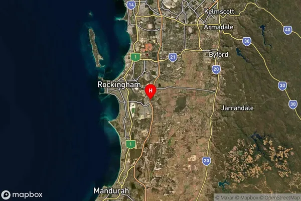 Baldivis,Western Australia Satellite Map