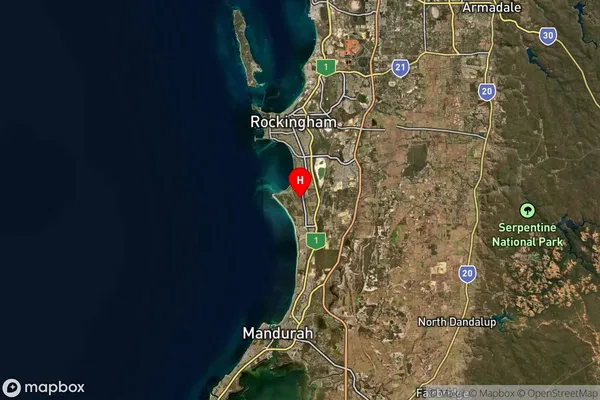 Port Kennedy,Western Australia Satellite Map