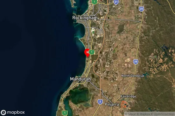 Singleton,Western Australia Satellite Map
