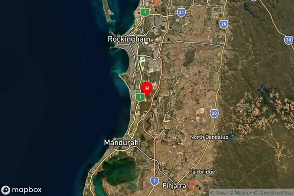 Karnup,Western Australia Satellite Map