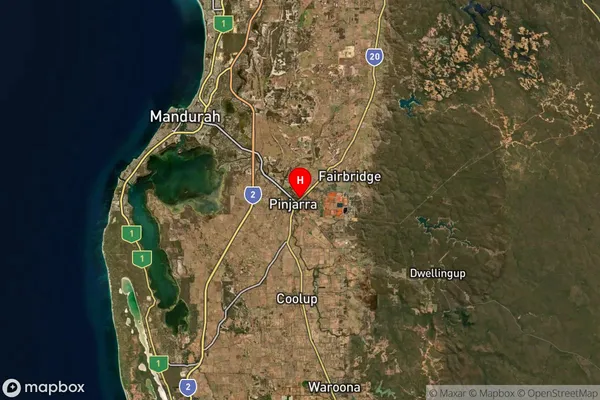 Pinjarra,Western Australia Satellite Map