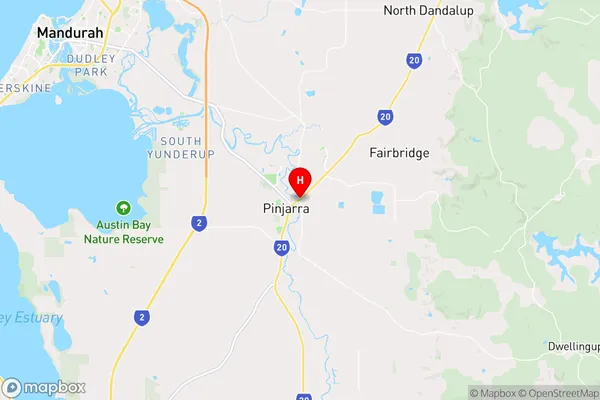 Pinjarra,Western Australia Area Map