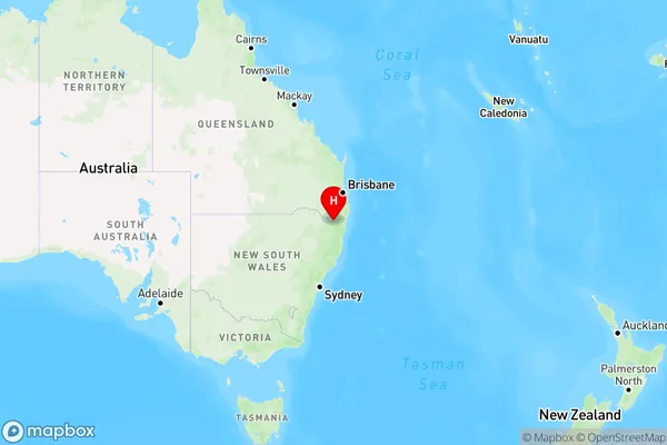 Gibraltar Range,New South Wales Region Map