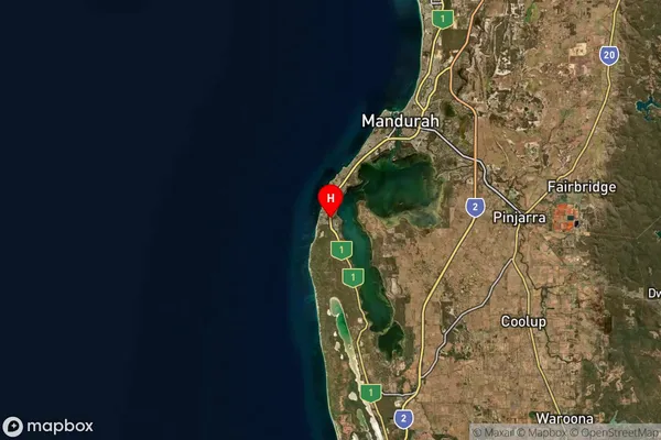 Dawesville,Western Australia Satellite Map