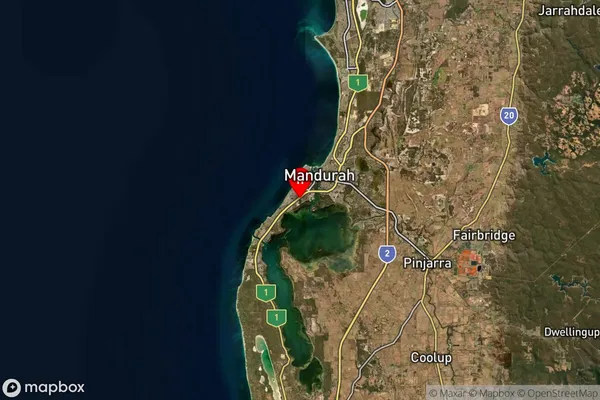 Erskine,Western Australia Satellite Map