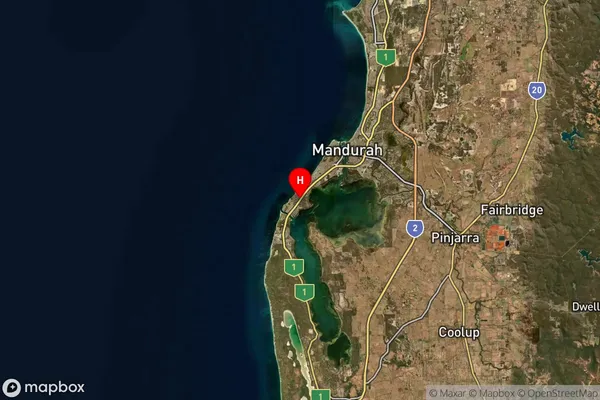 Falcon,Western Australia Satellite Map