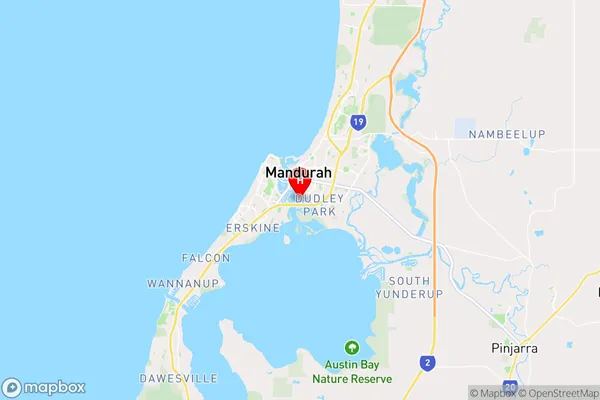 Mandurah,Western Australia Area Map