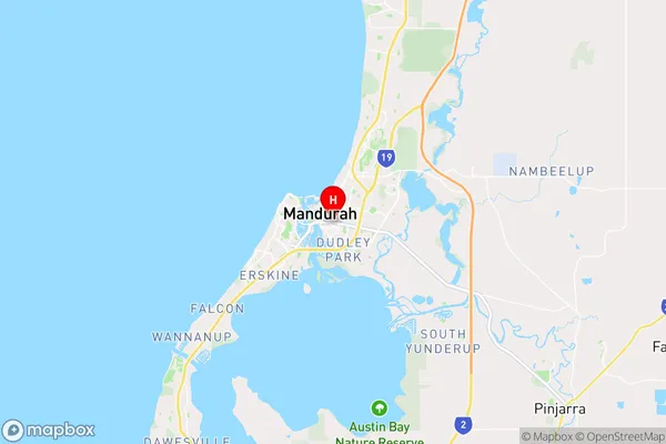 Mandurah Dc,Western Australia Area Map